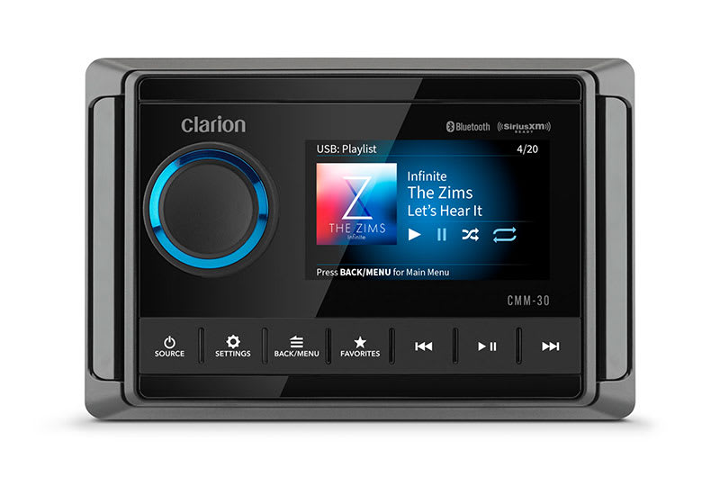 muziekinstallatie van Clarion met deze dislplay
